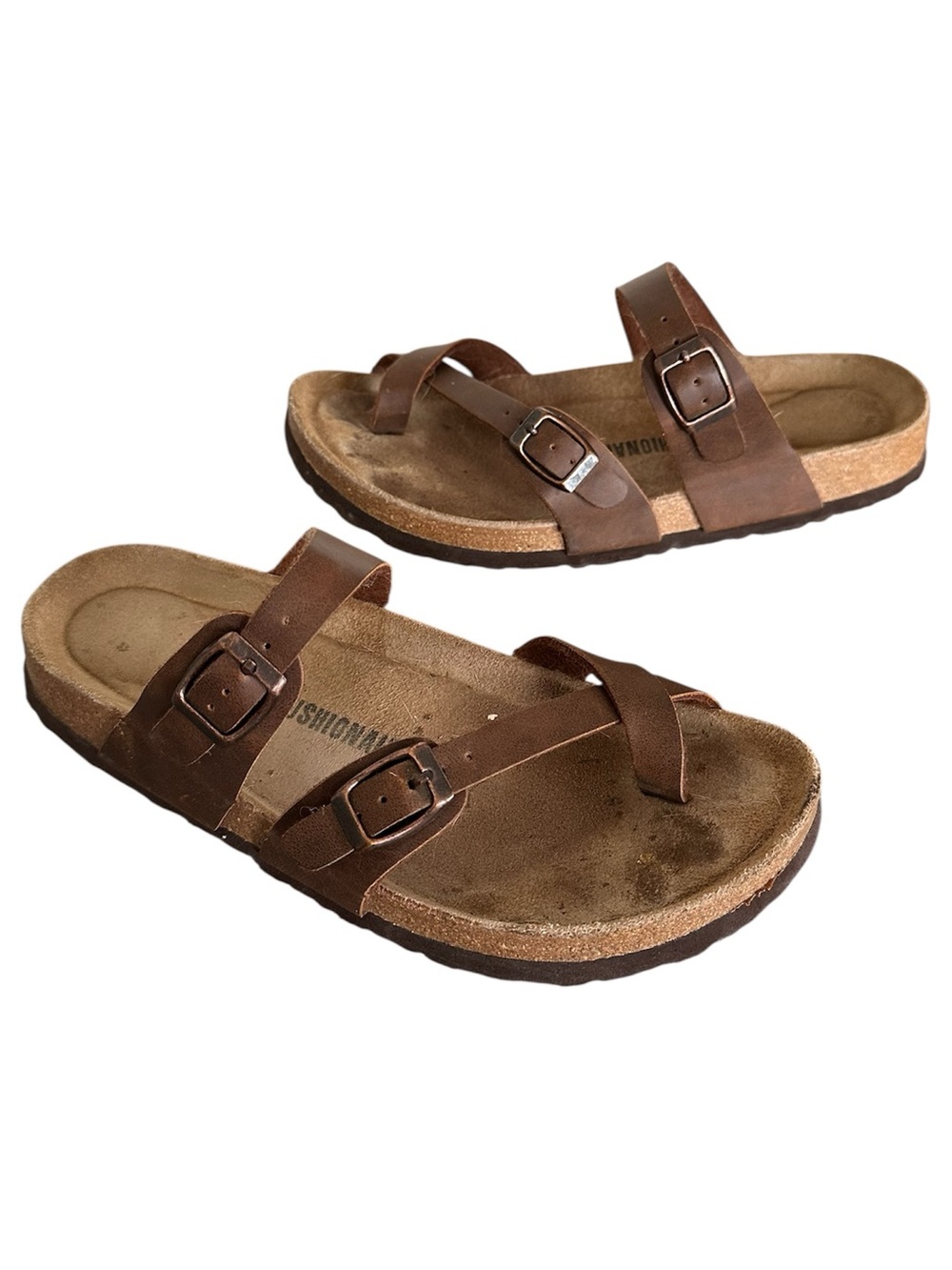 Cushionaire Luna Sandals in brown oily Size 9 Boho Beach Casual Summer